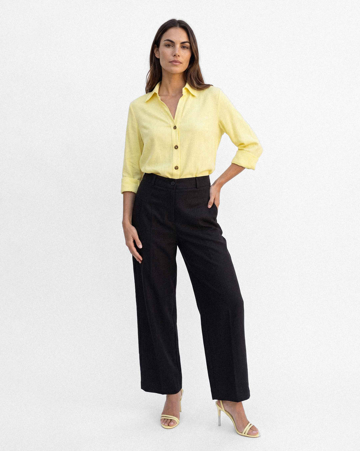 Blusa Grecca Thai, color amarillo