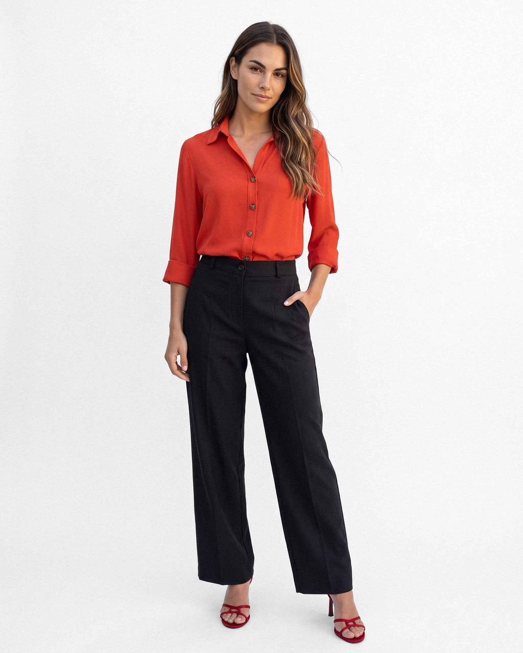 Blusa Grecca Thai, color rojo