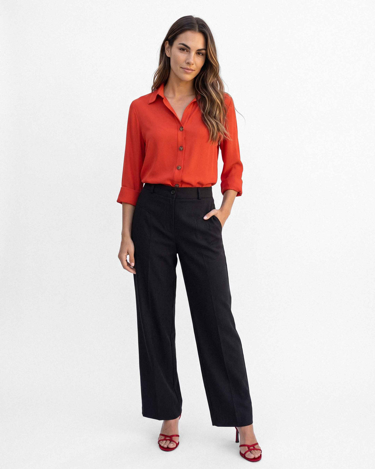 Blusa Grecca Thai, color rojo