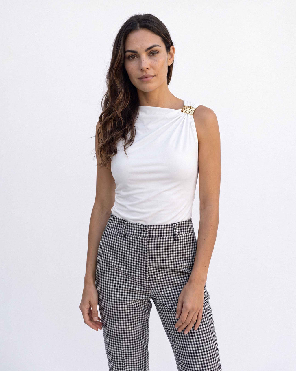 Blusa Básica, color blanco