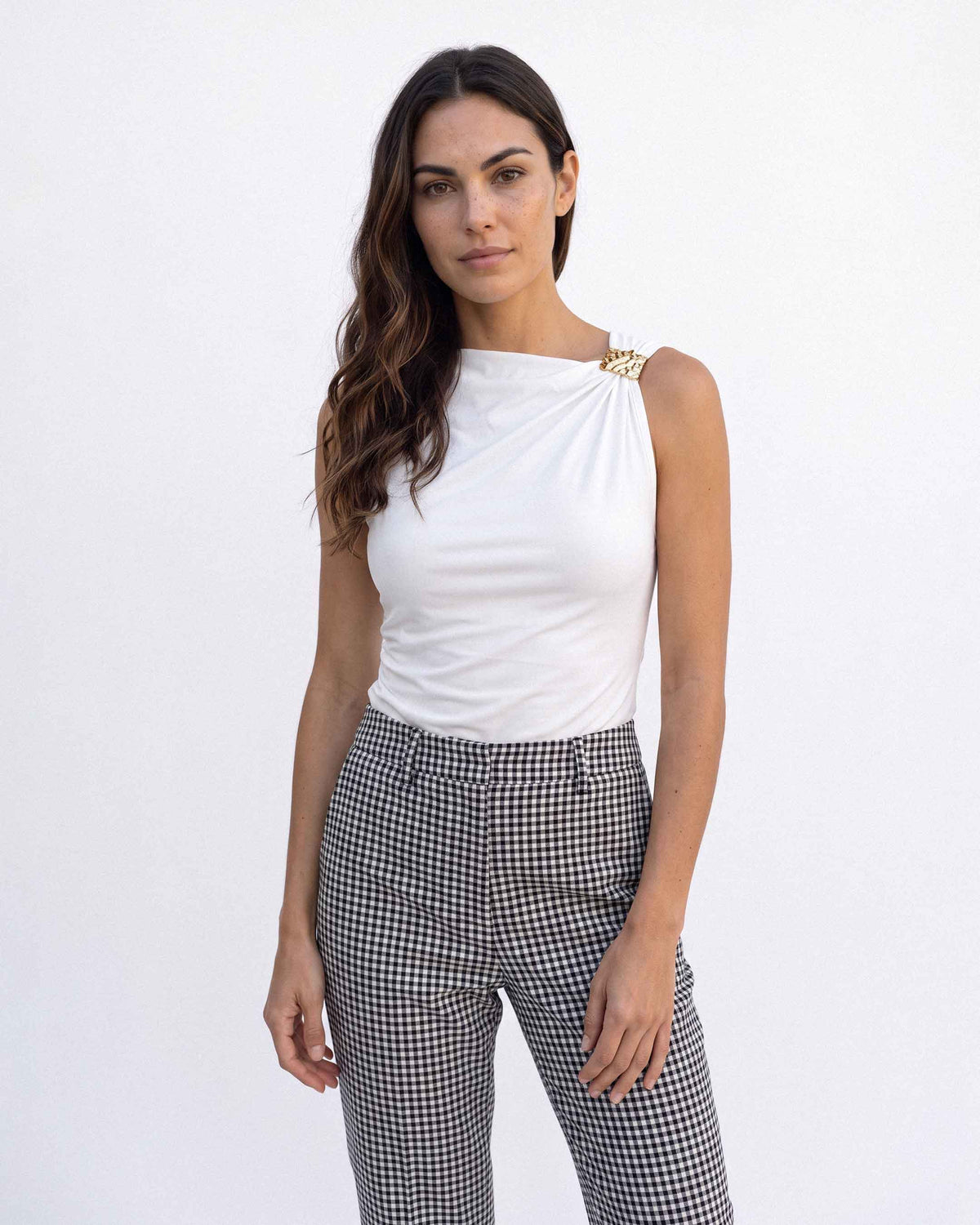 Blusa Básica, color blanco