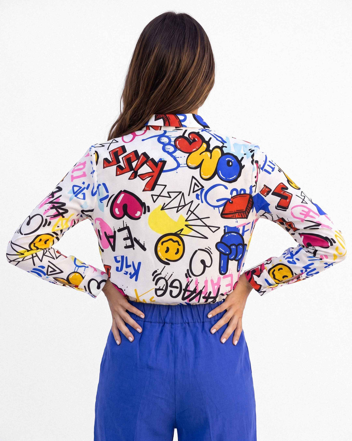 Blusa Estampado Colores, blanco