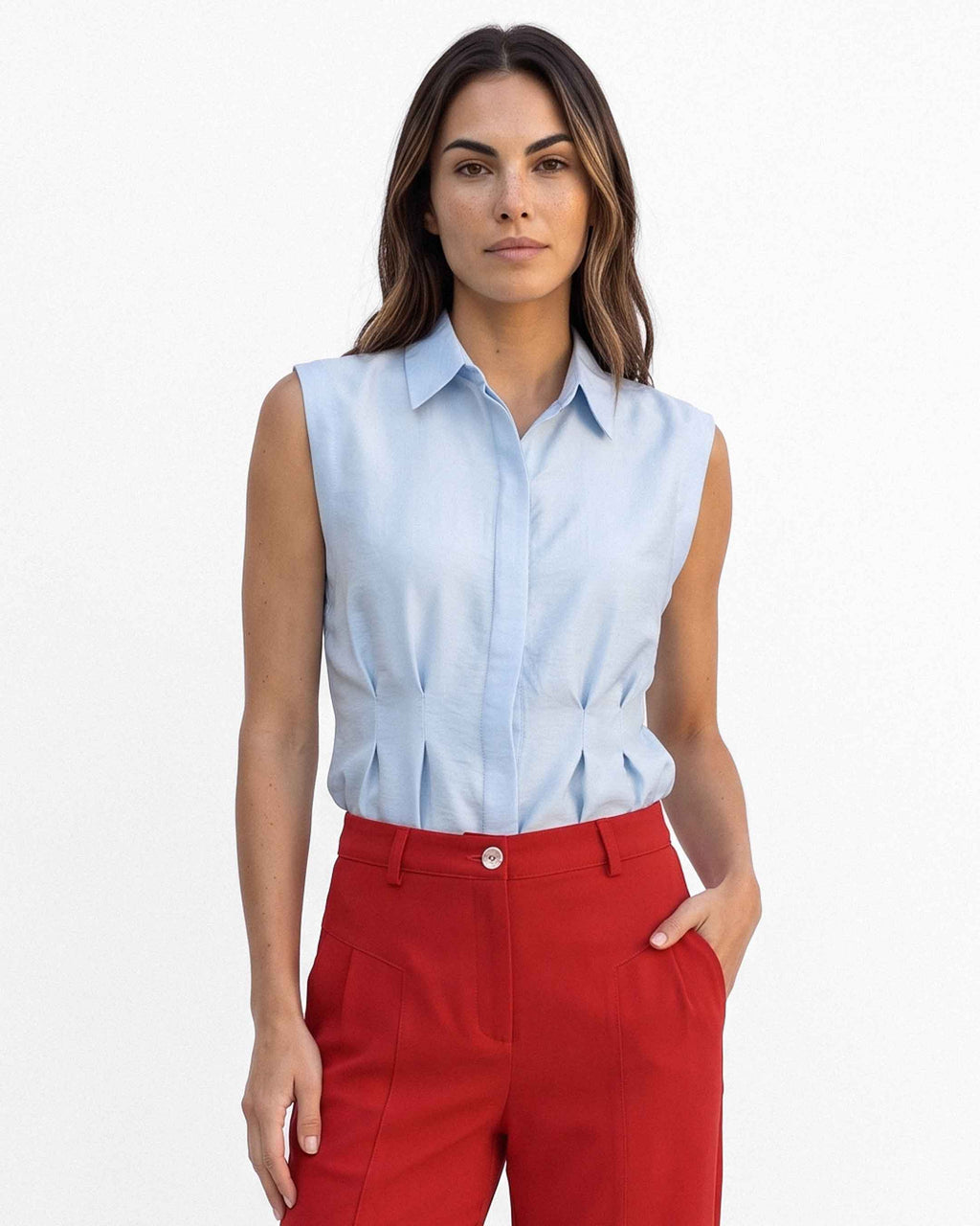 Blusa Kiki Telly, color celeste