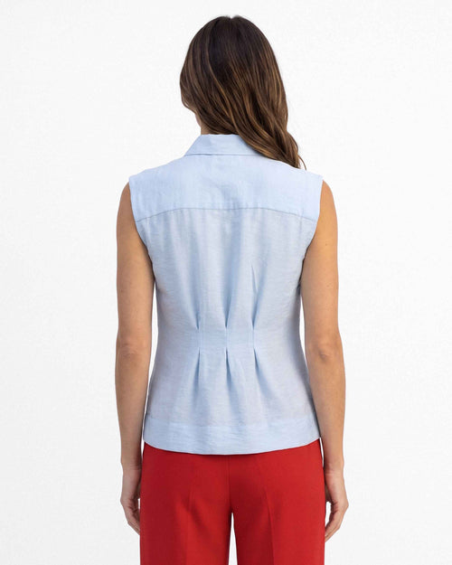 Blusa Kiki Telly, color celeste