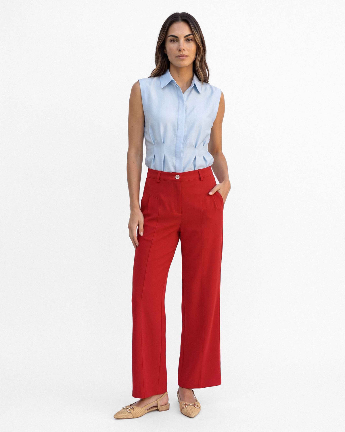 Blusa Kiki Telly, color celeste
