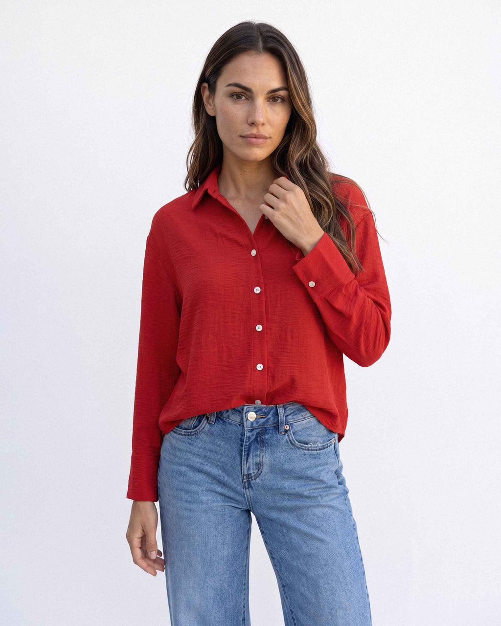 Blusa Topacio Cey, color rojo