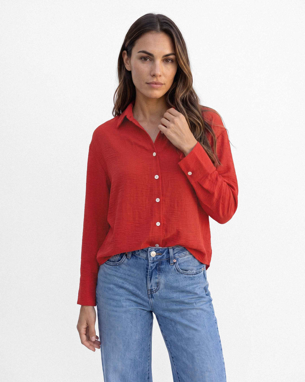Blusa Topacio Cey, color rojo