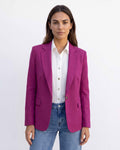 Chaqueta Alana Lino Algodón, color fucsia