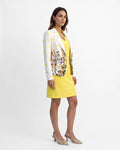 Chaqueta Carmen Milan Flores, color amarillo