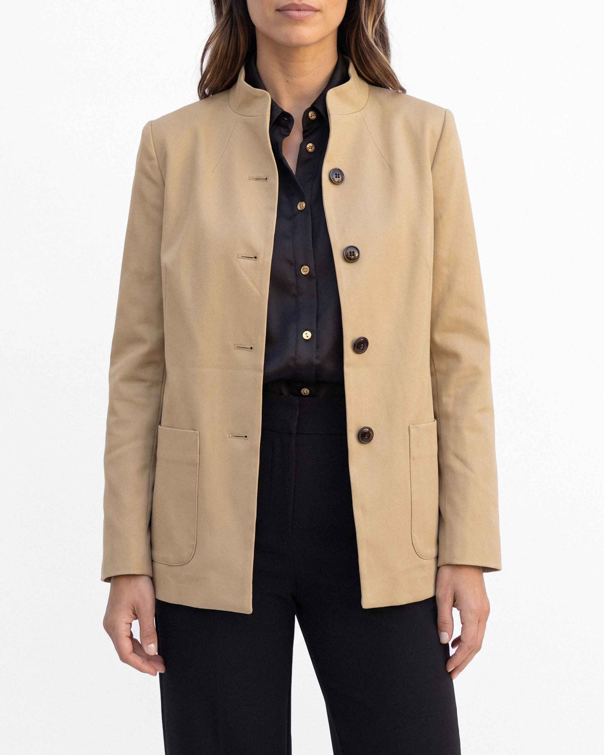 Chaqueta Carolina Tropical, color camel
