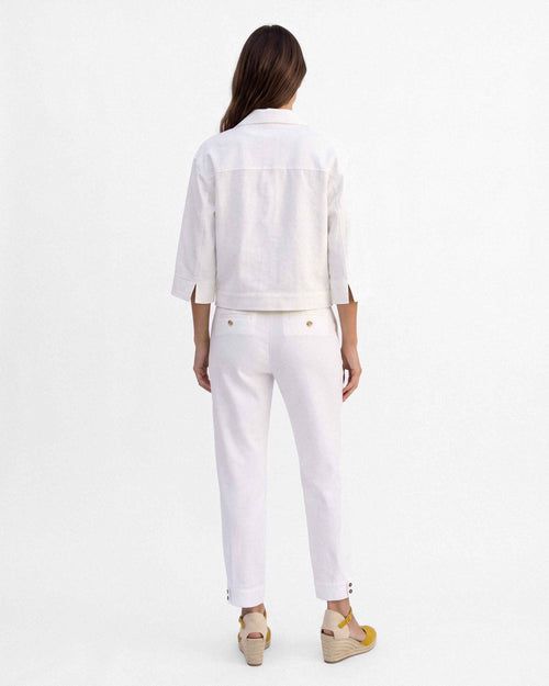 Chaqueta Mallorquita Twill-ZH, color blanco