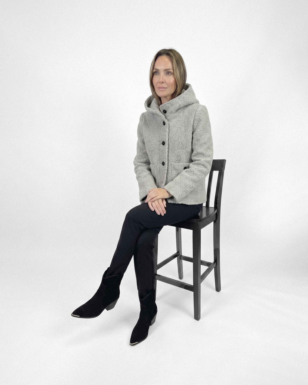 Chaquetón Anastassia Abril Estepa, Color Gris