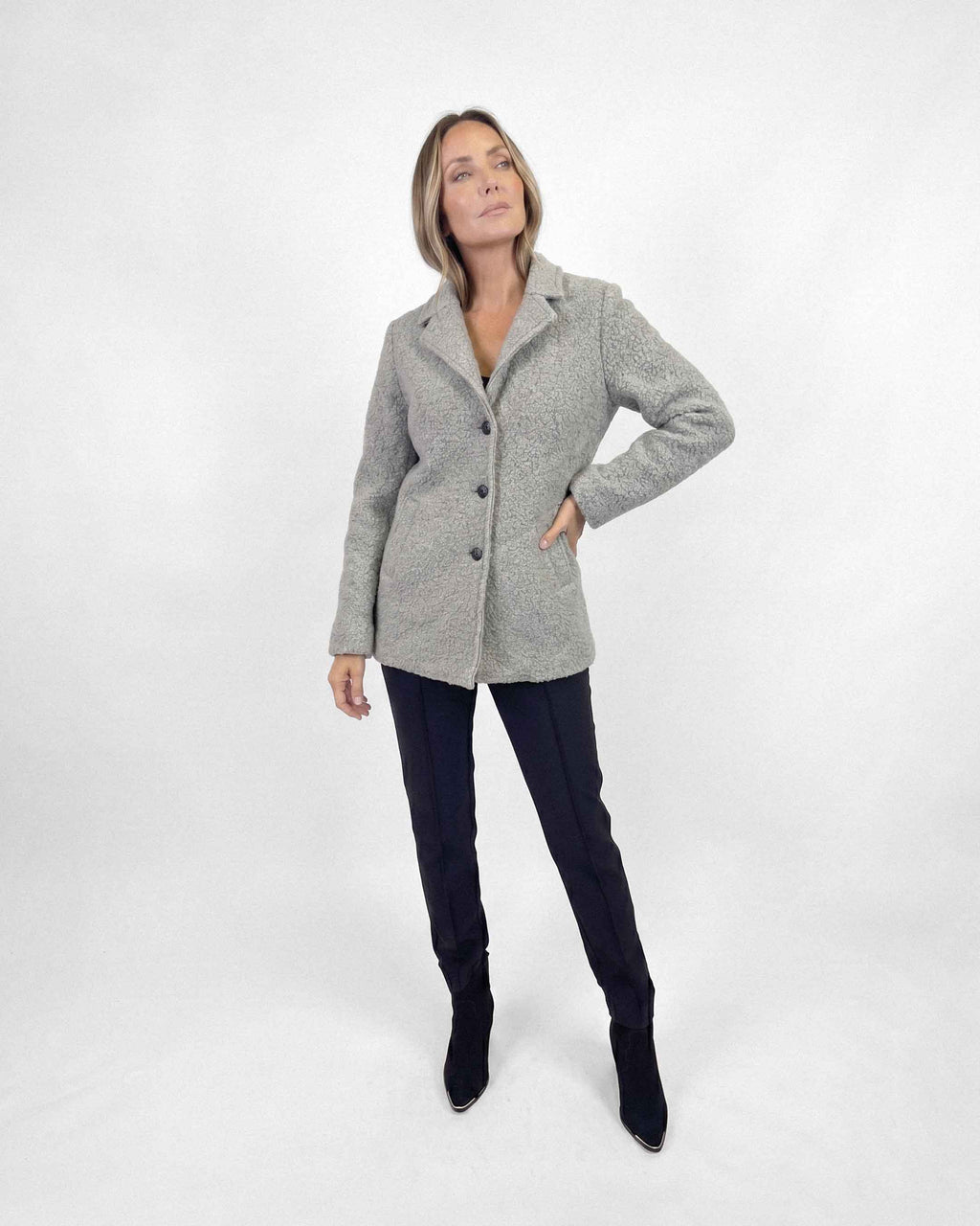 Chaquetón Anastassia Valeria Estepa, Color Gris