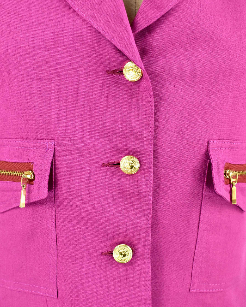 Gillette Frida Lino Algodón, color fucsia
