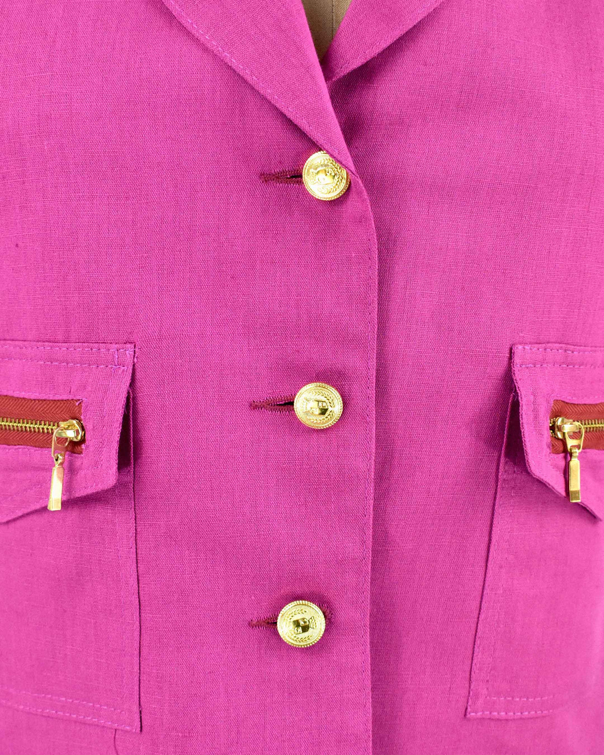 Gillette Frida Lino Algodón, color fucsia