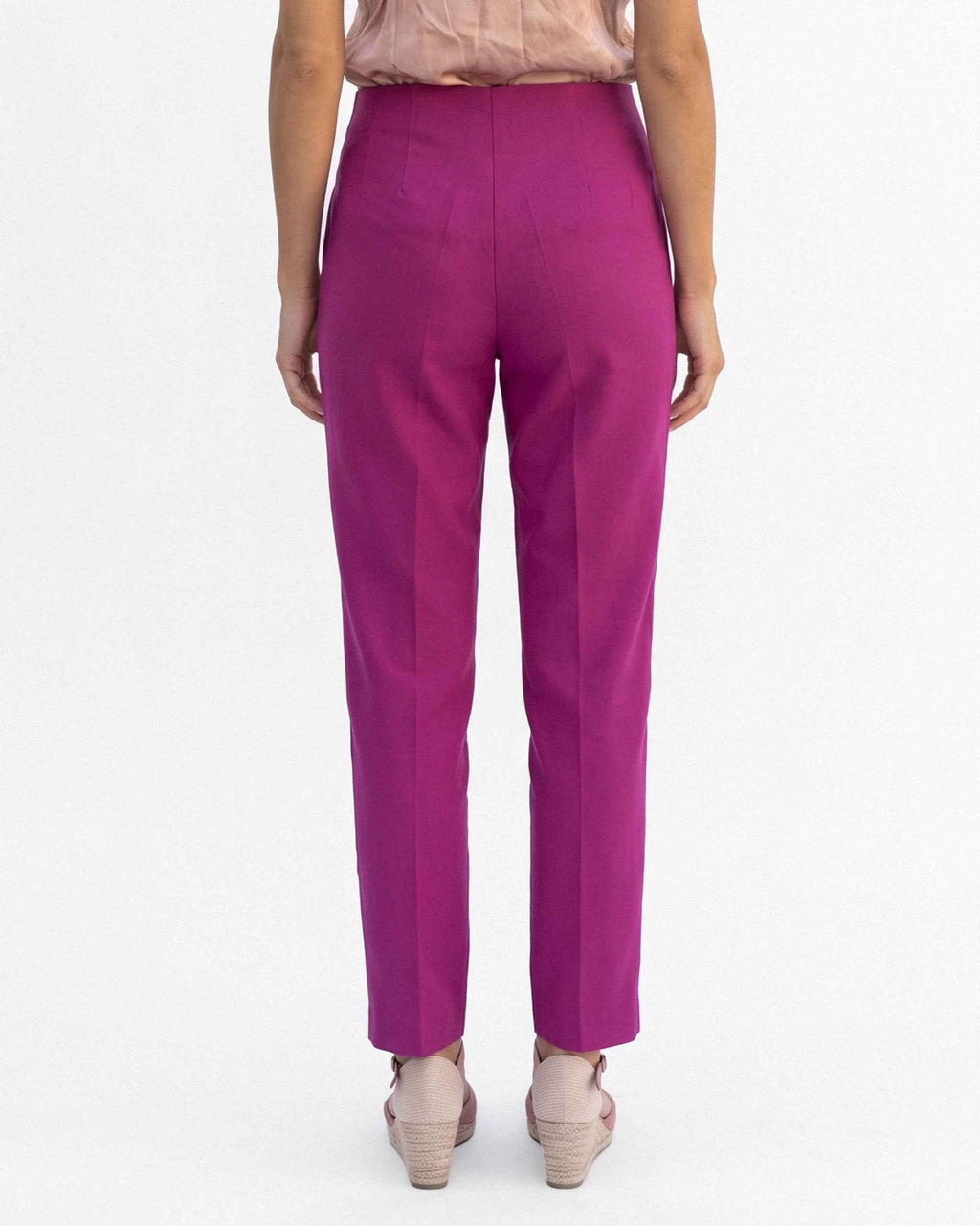Pantalón Lucia Lino Algodón, color fucsia