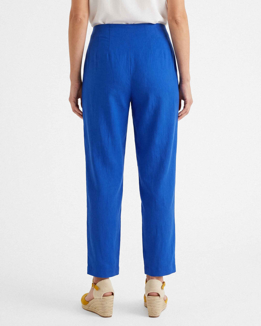 Pantalón Lucía Lino Algodón, color azulino