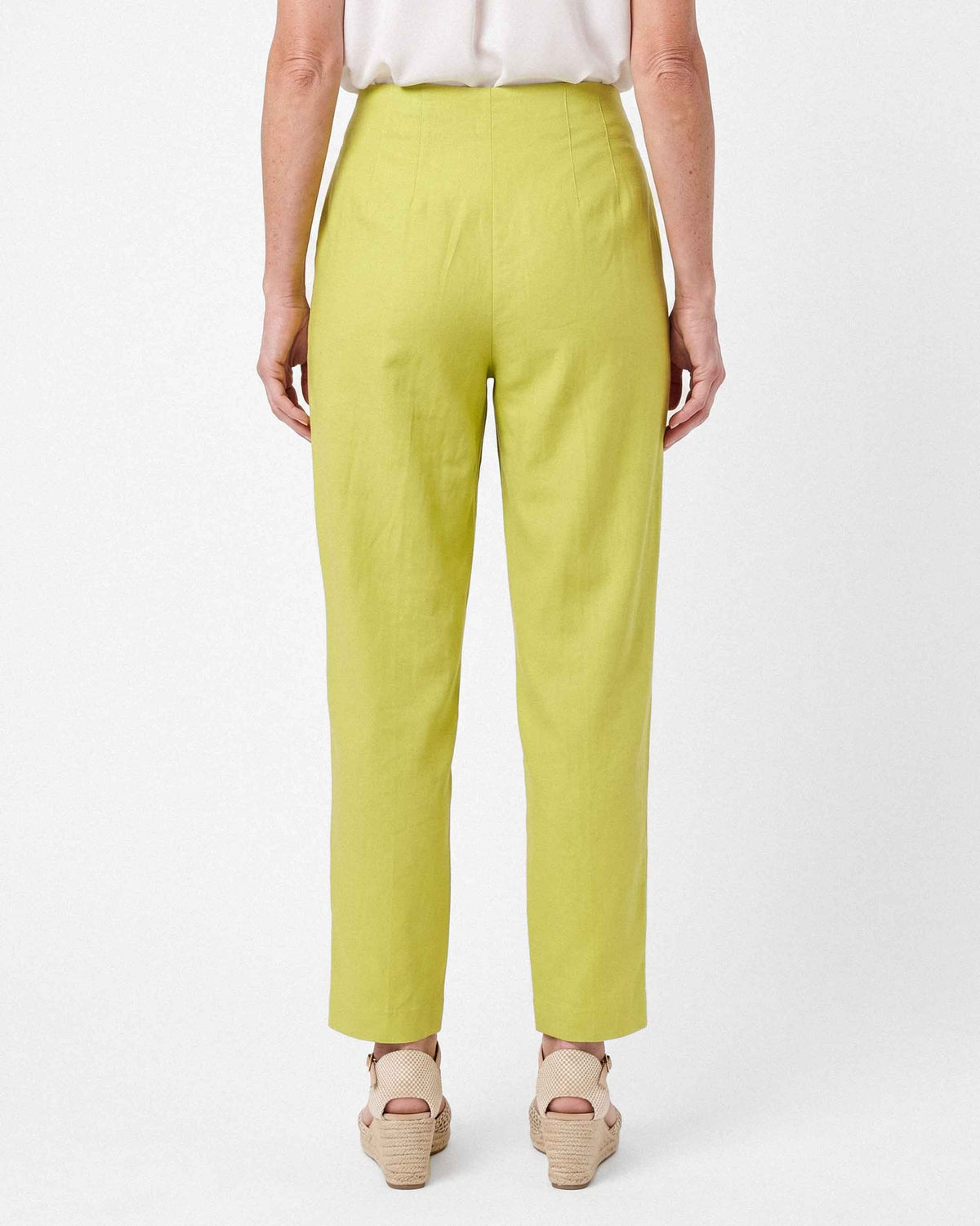 Pantalón Lucía Lino Algodón, color pistacho