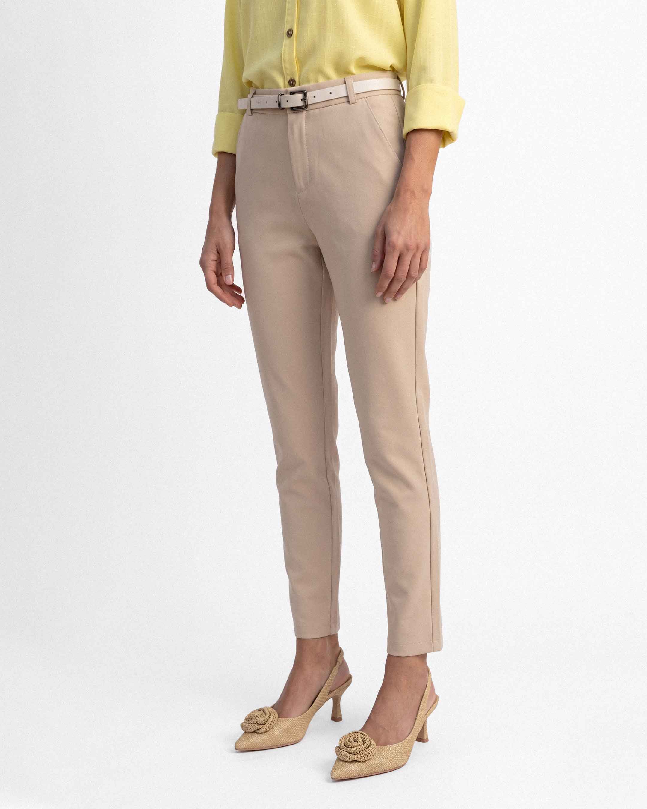 Pantalón Cinturón, color beige