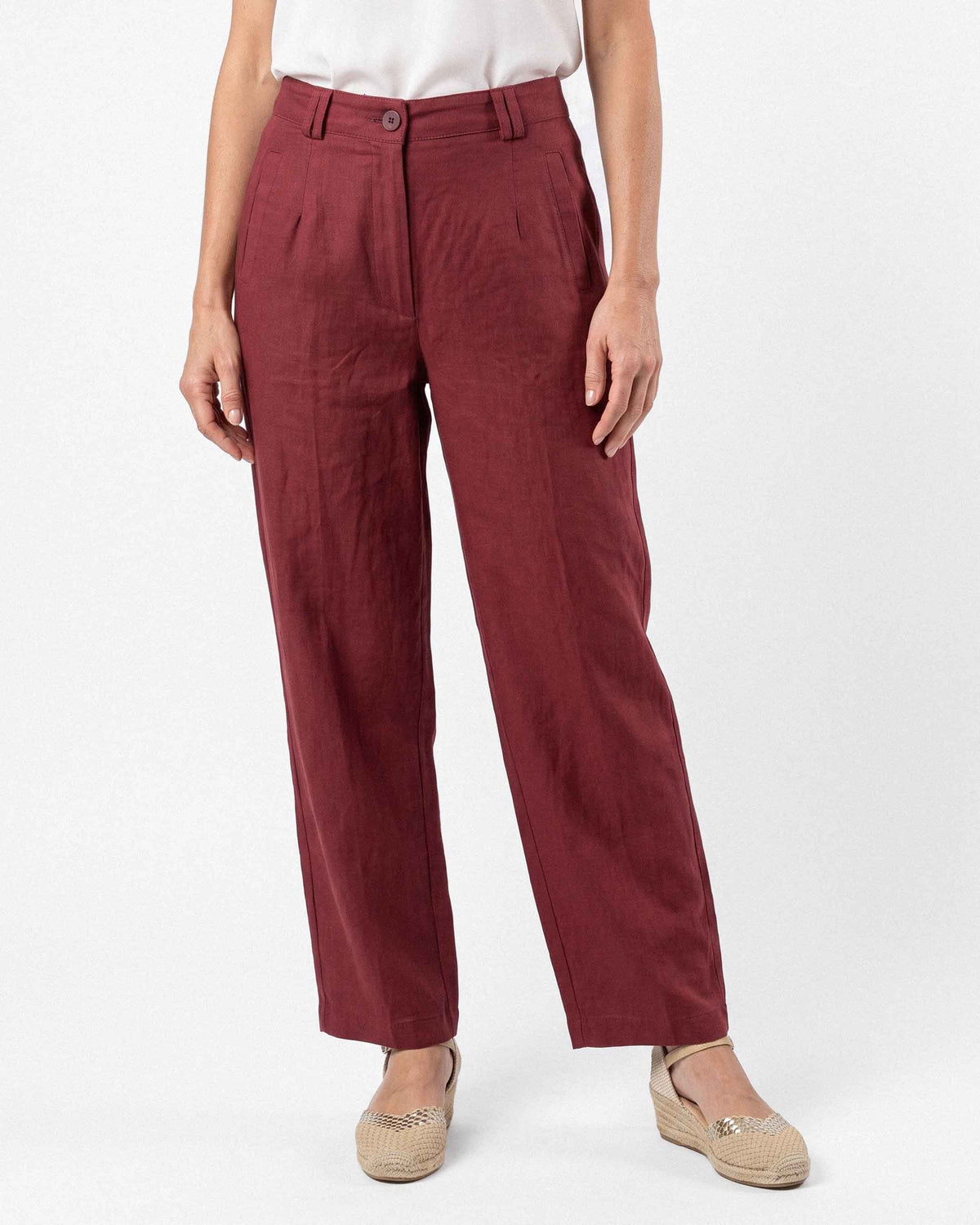 Pantalón Sharp, color burdeo