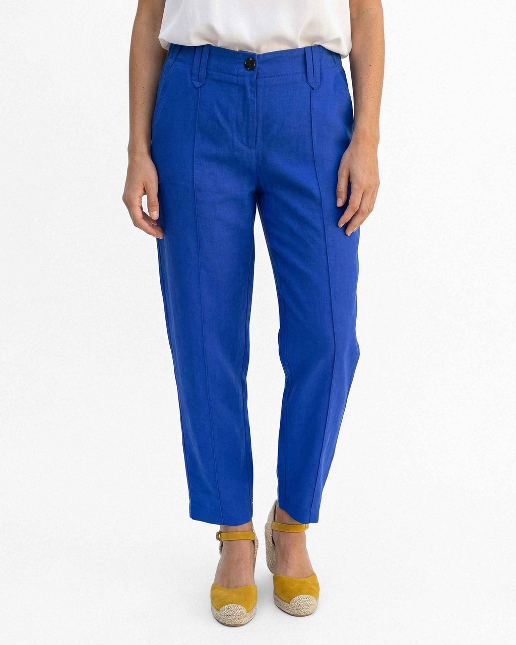 Pantalón Zuna Lino Algodón, color azulino