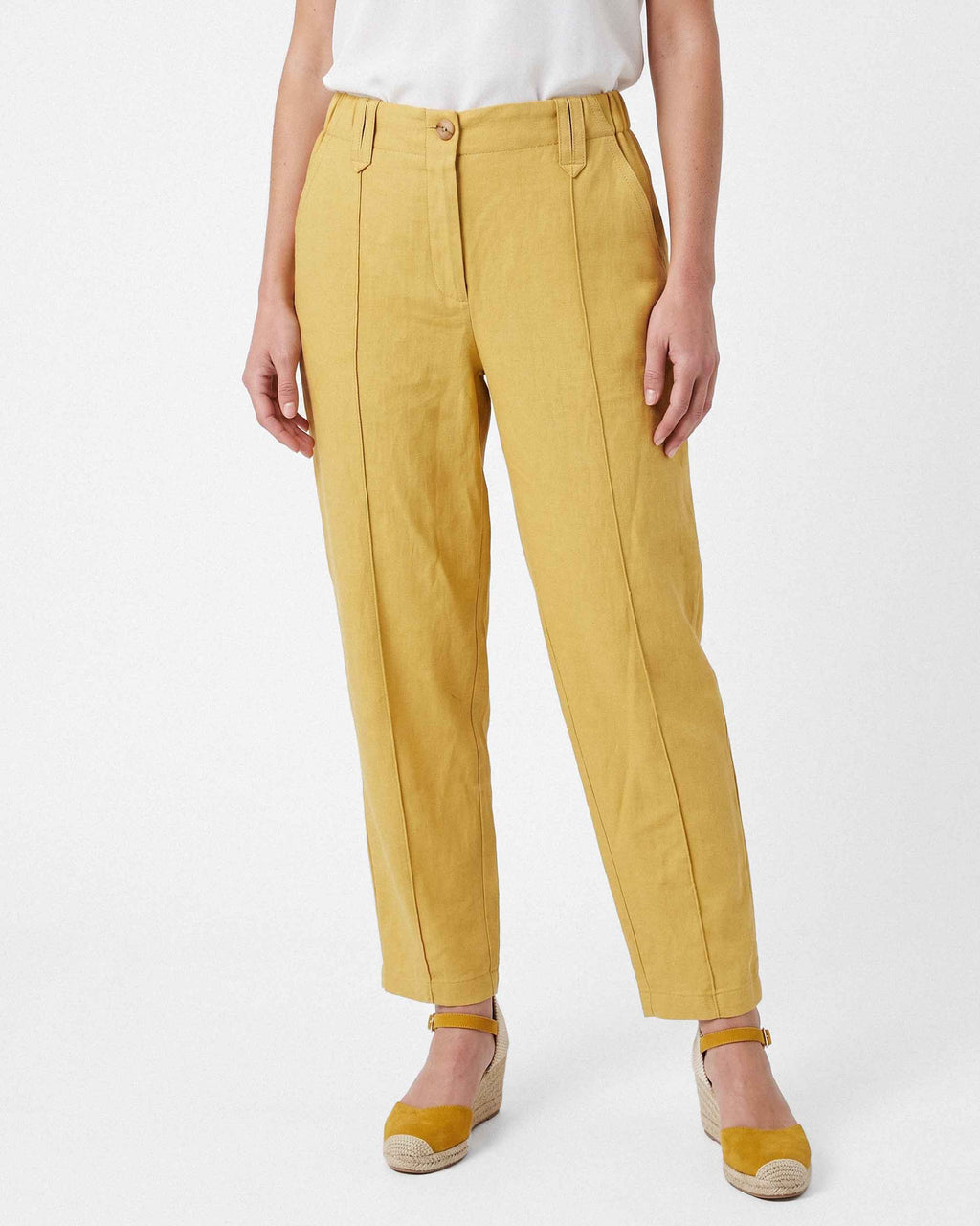 Pantalón Zuna Lino Algodón, color lúcuma