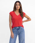 Polera Analia San Remo, color rojo