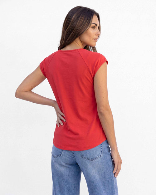 Polera Analia San Remo, color rojo