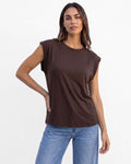 Polera Mafalda Vic, color café
