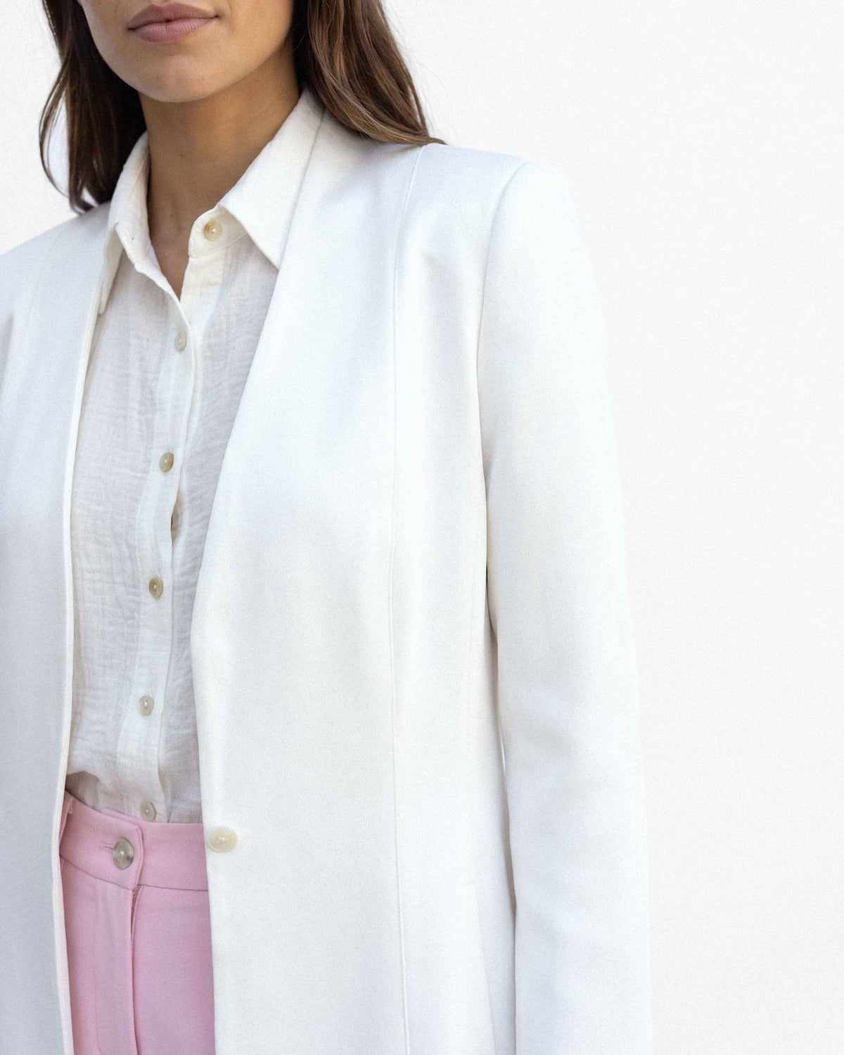 Trench Teba Bliss, color blanco