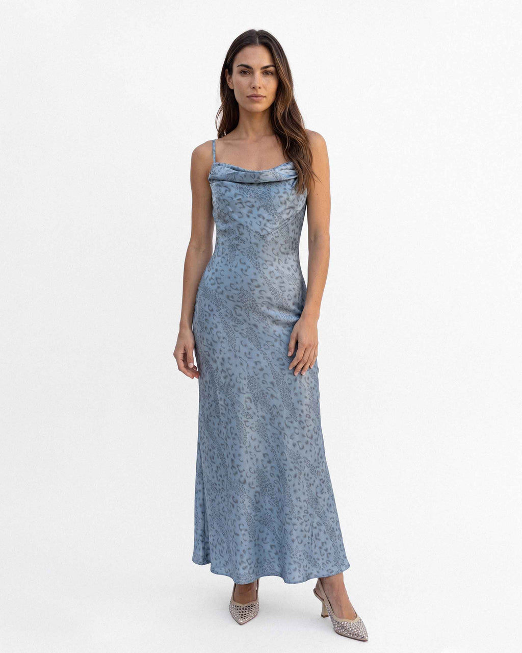 Vestido Estampado Print, color celeste