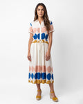 Vestido Estampado Puntos, color crudo