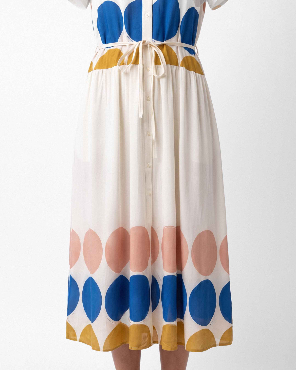 Vestido Estampado Puntos, color crudo