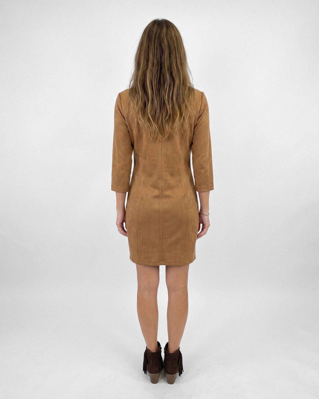 Vestido Suede Camel