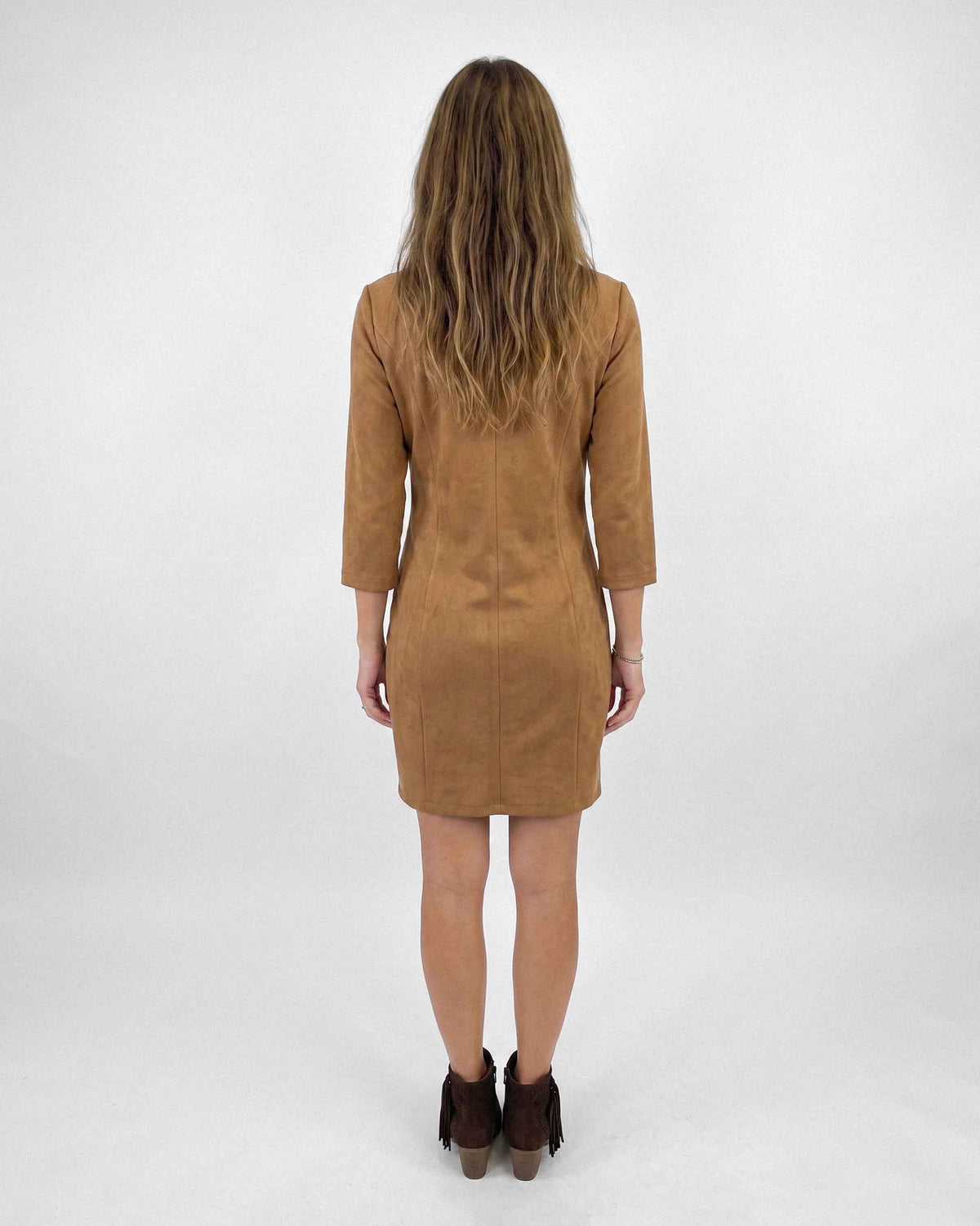 Vestido Suede Camel